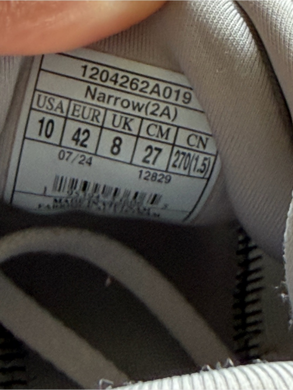 Brooks Light Gray and White Running Shoes - Picture 6 of 6